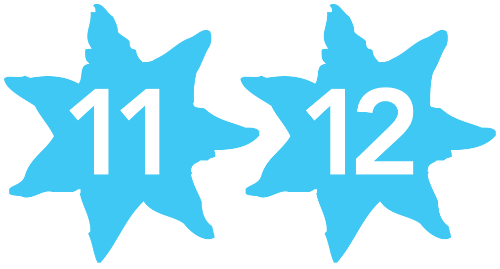 11, 12